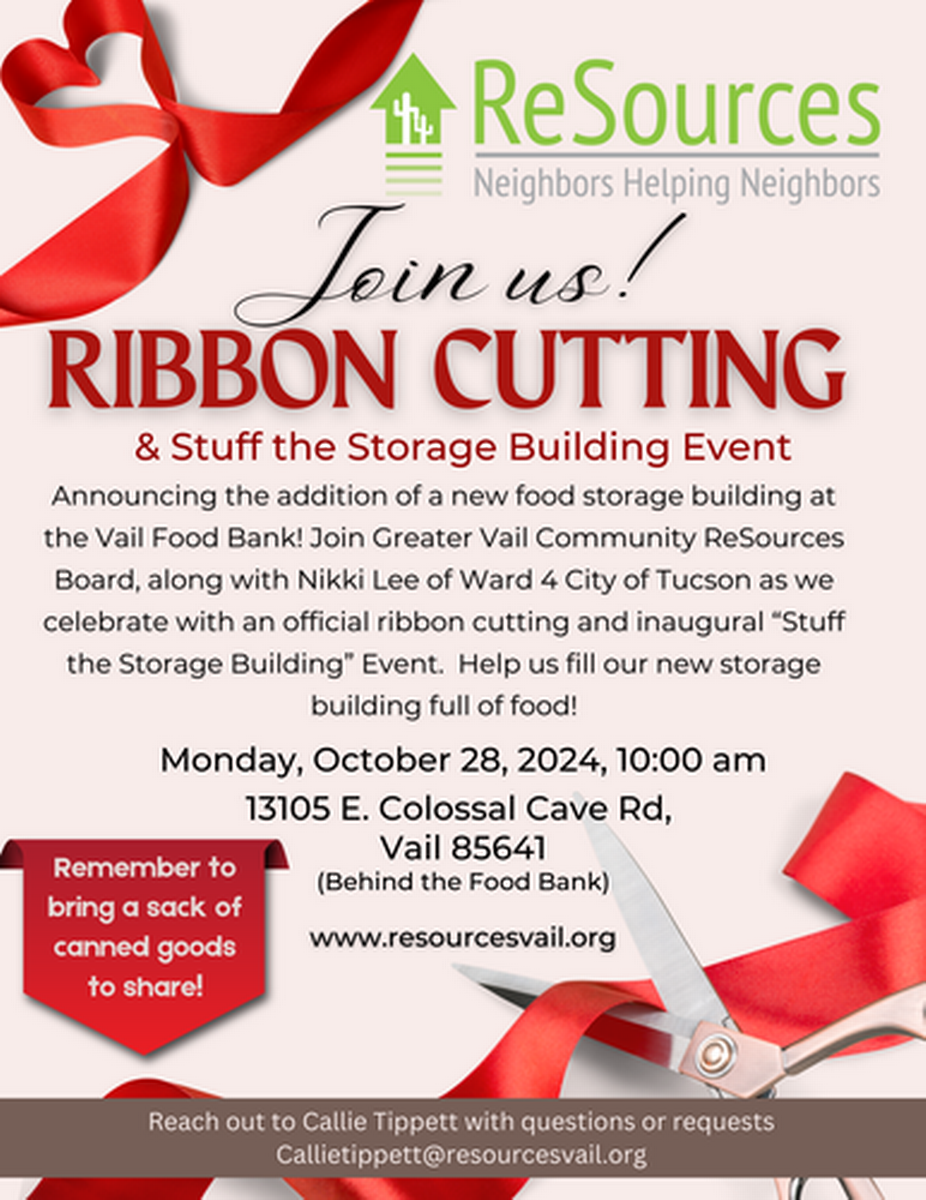 Ribbon Cutting & Stuff the Storage Building Event Oct 28, 2024